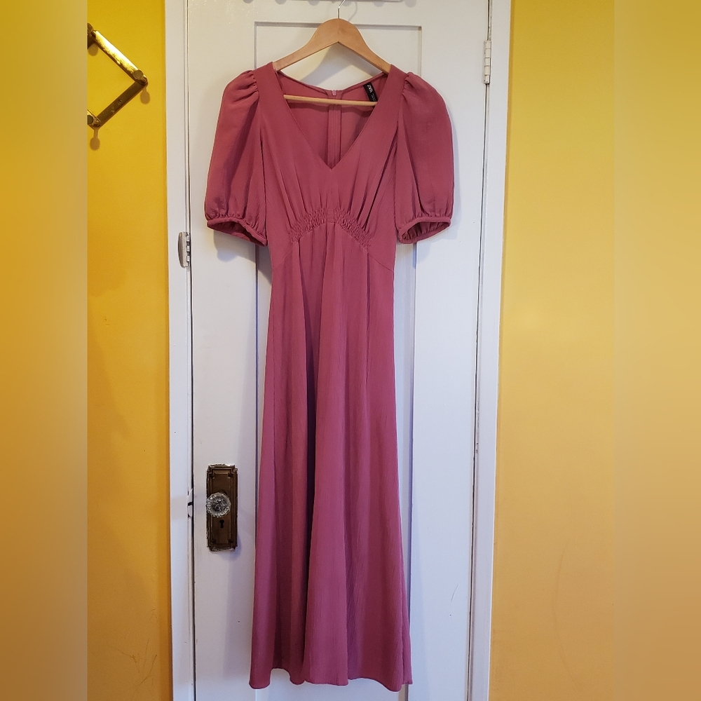 Zara Blush Pink Modal Spring Dress